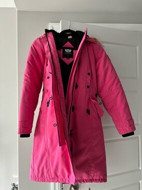 Bright Pink Canada Goose Winter Parka Coat